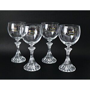 4 Vintage Mikasa Crystal THE RITZ Wine Glasses Cocktail Stemware Barware